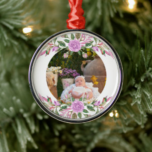 Die ersten Weihnachtsfeiern mit Blume Ornament Aus Metall