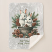 Die ersten Weihnachtsferien in einer Schüssel Sherpadecke (Vorderseite)