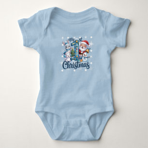 Die ersten Weihnachtsfreunde des Kindes Nummer ein Baby Strampler