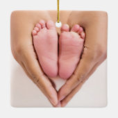 Die ersten Weihnachtsjubiläen des Babys Keramikornament (Rückseite)