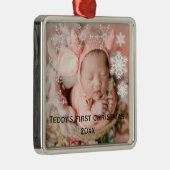 Die ersten Weihnachtsmärsche des Babys Ornament Aus Metall (Rechts)