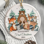 Die ersten Weihnachtsschmuck-Tiere des Babys Keramik Ornament