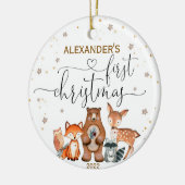 Die ersten Weihnachtsschmuck-Tiere des Babys Keramik Ornament (Links)
