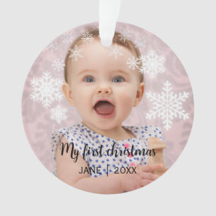 Die ersten Weihnachtsschneeflocken des Babys Ornament