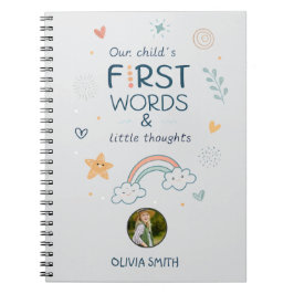 Die ersten Worte und kleinen Gedanken unseres Kind Notizblock