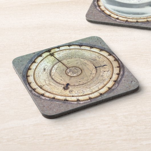 Die erster Frühling gefahrene Uhr mit Fusee, Untersetzer (Linke Seite)