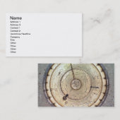 Die erster Frühling gefahrene Uhr mit Fusee, Visitenkarte (Vorne/Hinten)