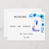 DIE ERSUCHUNG EINLADUNGSPOSTKARTE (Vorne/Hinten)