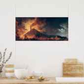 Die Eruption des Vesuv im Jahre 1771 Poster (Küche)