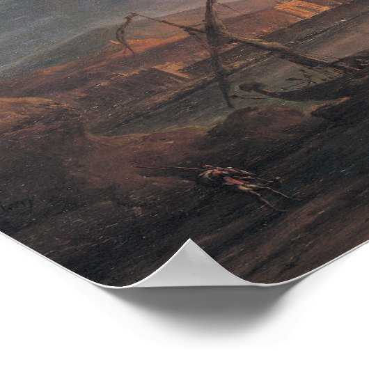 Die Eruption des Vesuvs Poster (Ecke)