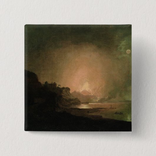 Die Eruption vom Vesuv Button (Vorderseite)