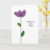 Die Erwachsenenbildung kann eine starke Ermutigung Karte (Gelbe Blume)