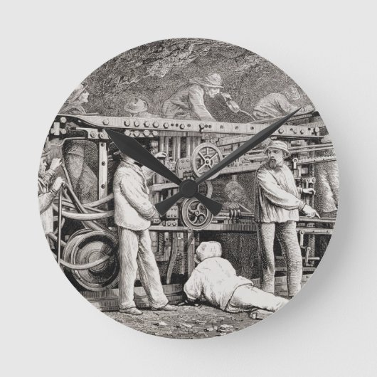 Die erweiterte Galerie auf der französischen Seite Runde Wanduhr (Vorderseite)