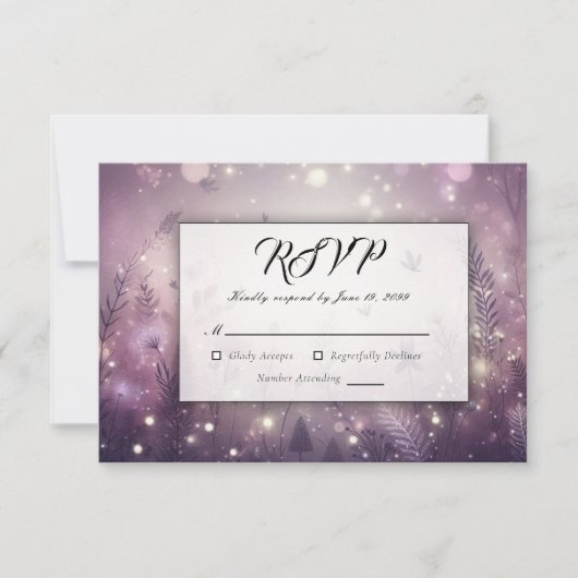 Die Erzauberung von Starlit im Blut RSVP Karte (Vorderseite)