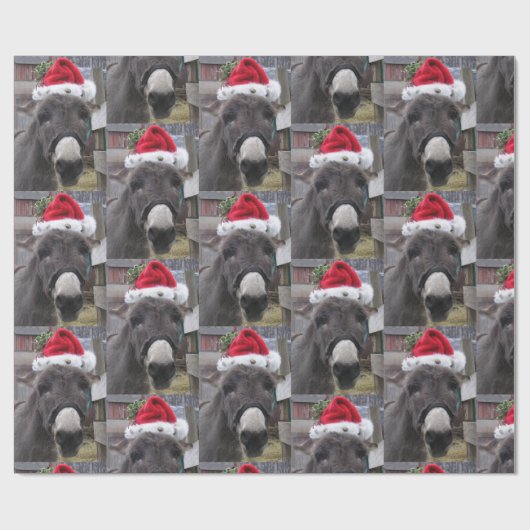 "Die Esel machen große Santas!" Geschenkpapier (Flach)