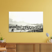 Die Eskimos, die die Boote plündern Leinwanddruck (Insitu (Wohnzimmer))