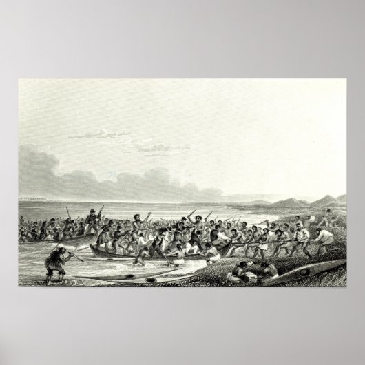 Die Eskimos, die die Boote plündern Poster (Vorne)