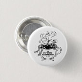 Die Espresso-Auferstehung Lustiger Skelett-Kaffee Button (Vorne & Hinten)