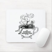 Die Espresso-Auferstehung Lustiger Skelett-Kaffee Mousepad (Mit Mouse)