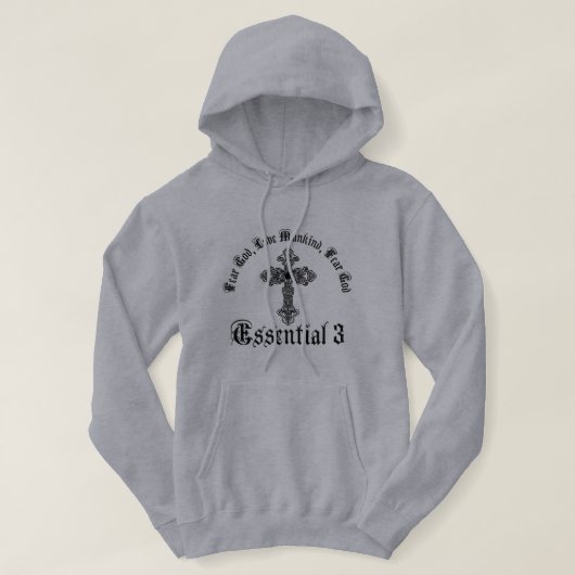 Die Essentials 3 Kollektion Liebe und Angst Hoodie (Design vorne)