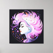 "Die Essenz der Eleganz" Die Schönheit der Frauen Leinwanddruck (Vorderseite)