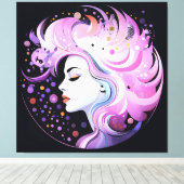 "Die Essenz der Eleganz" Die Schönheit der Frauen Leinwanddruck (Insitu (Holzboden))