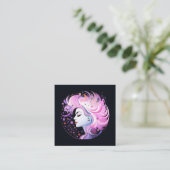 "Die Essenz der Eleganz" Die Schönheit der Frauen Quadratische Visitenkarte (Stehend Vorderseite)