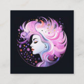 "Die Essenz der Eleganz" Die Schönheit der Frauen Quadratische Visitenkarte (Vorderseite)