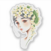 Die Essenz der Frau: Anmut, Kraft und Schönheit Aufkleber (Vorderseite)