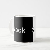 Die Essenz des "Schwarz-Weiß"-Designs Kaffeetasse (Vorderseite Links)
