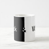 Die Essenz des "Schwarz-Weiß"-Designs Kaffeetasse (Mittel)