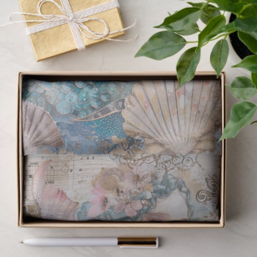 DIE ETHEREAL MERMAID DECOUPAY SEIDENPAPIER (Geschenk)