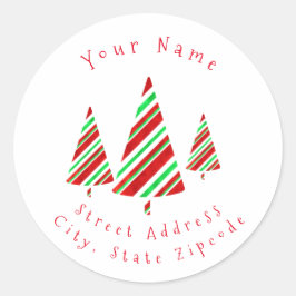 Die Etiketten "Rot-grüne Wasserfarben-Streifen" Runder Aufkleber