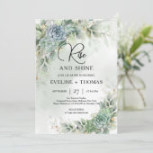 Die Eukalyptus-Blätter steigen an, glänzen Einladung (Stehend Vorderseite)