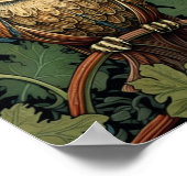 Die Eule auf einem Eichenbaum Poster (Ecke)