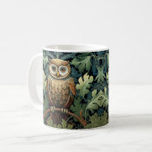 Die Eule auf einer Eiche Kaffeetasse (Vorderseite Links)