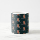 Die Eule der Weisheit und Blumen Kaffeetasse (Mittel)