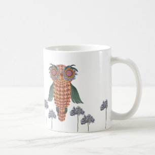 Die Eule der Weisheit und der Blume Kaffeetasse