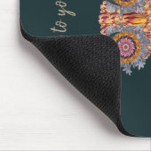 Die Eule der Weisheit und der Blume Mousepad (Ecke)