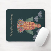 Die Eule der Weisheit und der Blume Mousepad (Mit Mouse)