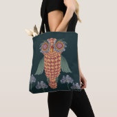 Die Eule der Weisheit und der Blume Tasche (Von Nahem)
