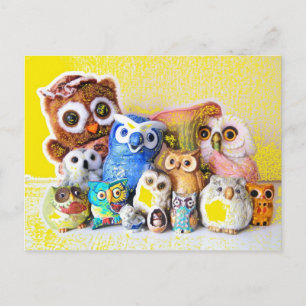 Die Eule-Familie Postkarte