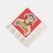 Die Eule, hoffentlich amüsierst du dich mit roten Serviette (Ecke)