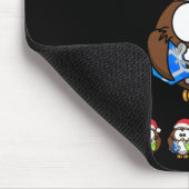 Die Eule-Maus-Pad des Weihnachtsmanns Mousepad (Ecke)