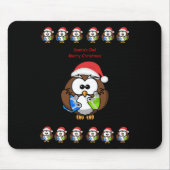 Die Eule-Maus-Pad des Weihnachtsmanns Mousepad (Vorne)