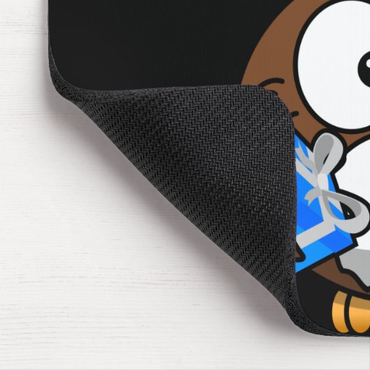 Die Eule-Maus-Pad des Weihnachtsmanns Mousepad (Ecke)