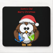 Die Eule-Maus-Pad des Weihnachtsmanns Mousepad (Vorne)
