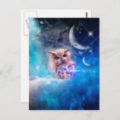 Die Eule Postkarte (Vorne/Hinten)