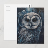 Die Eule Postkarte (Vorne/Hinten)