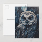 Die Eule Postkarte (Vorne/Hinten)